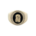 10kt Yellow Gold Men Ring Face of Jesus