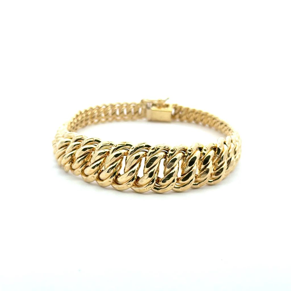 14kt Yellow Gold Bracelet Princess Cut