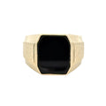 10kt Yellow Gold Men Ring Onyx