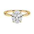 14KT YELLOW GOLD OVAL LAB DIAMOND