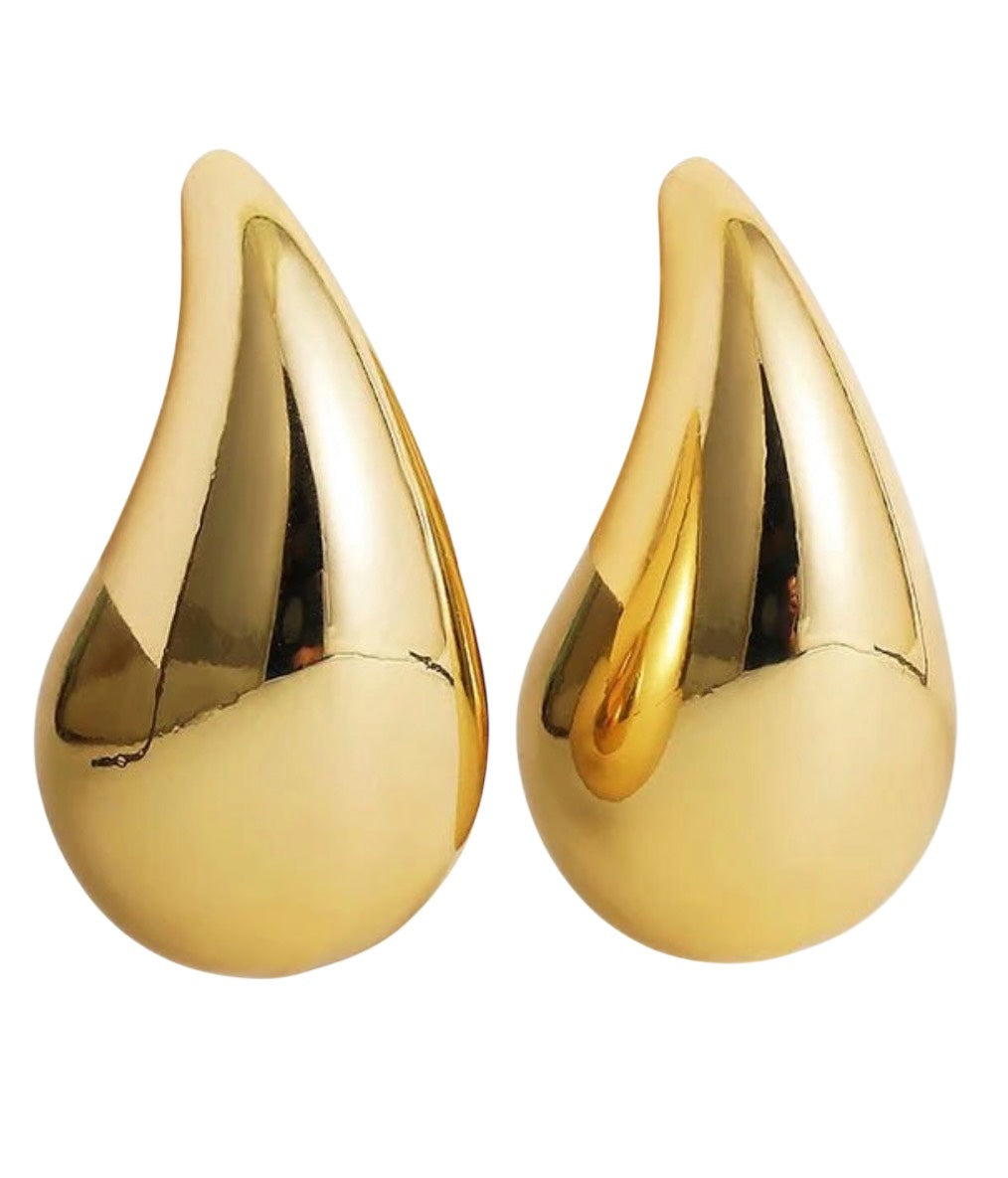 14KT YELLOW GOLD MEDIUM DROP EARRINGS