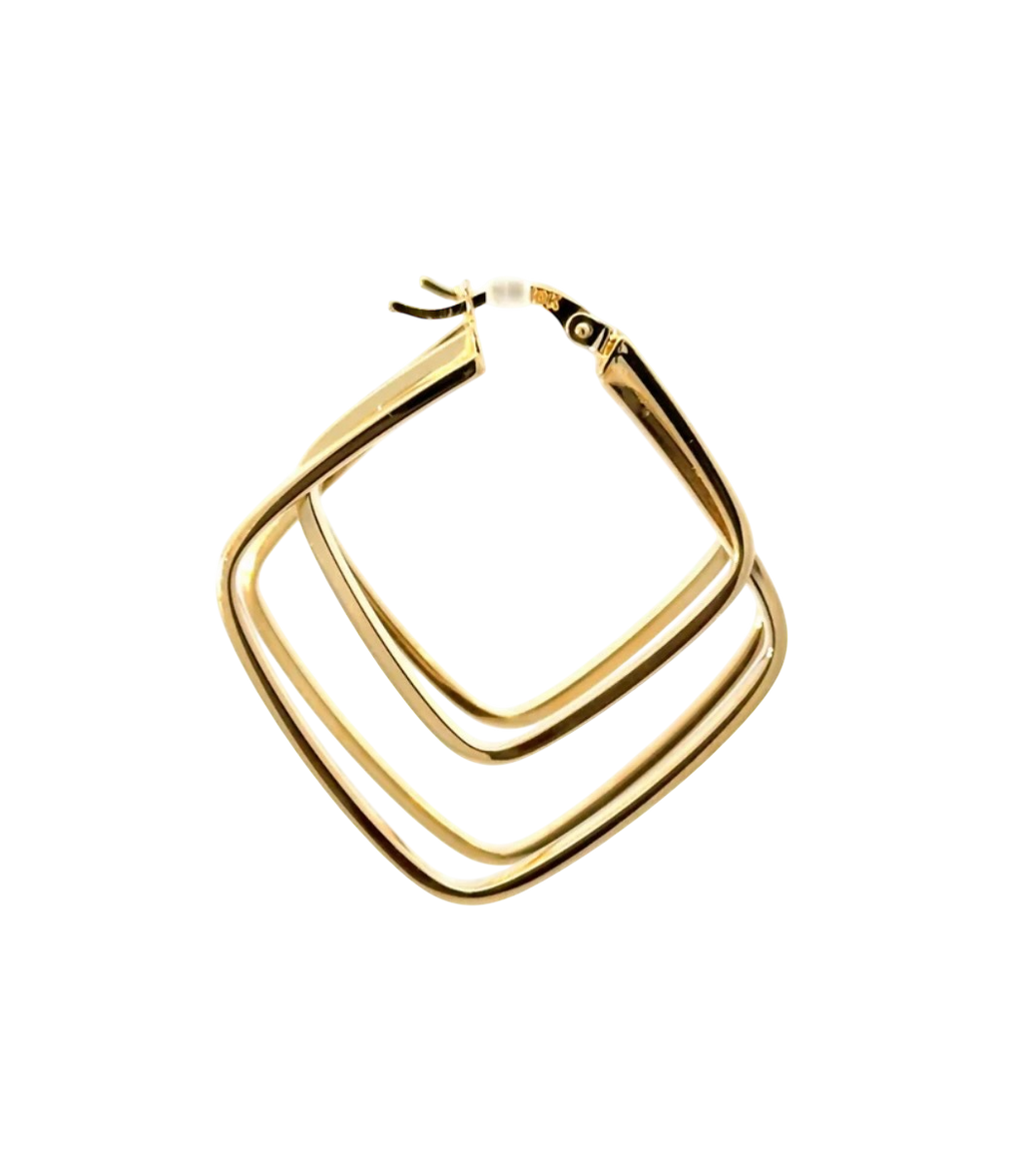 10KT YELLOW GOLD MEDIUM HOOP EARRINGS