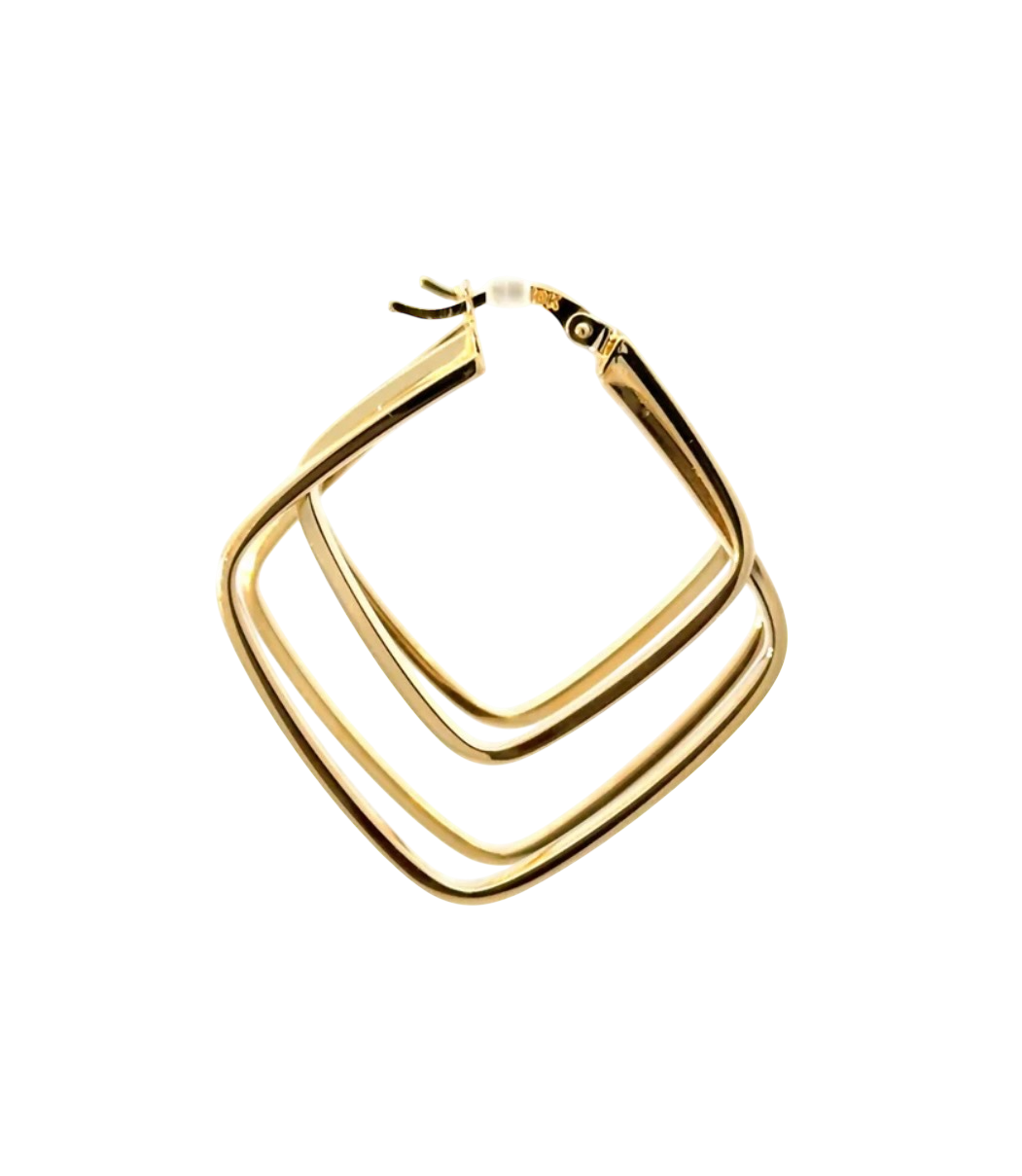 10KT YELLOW GOLD MEDIUM HOOP EARRINGS