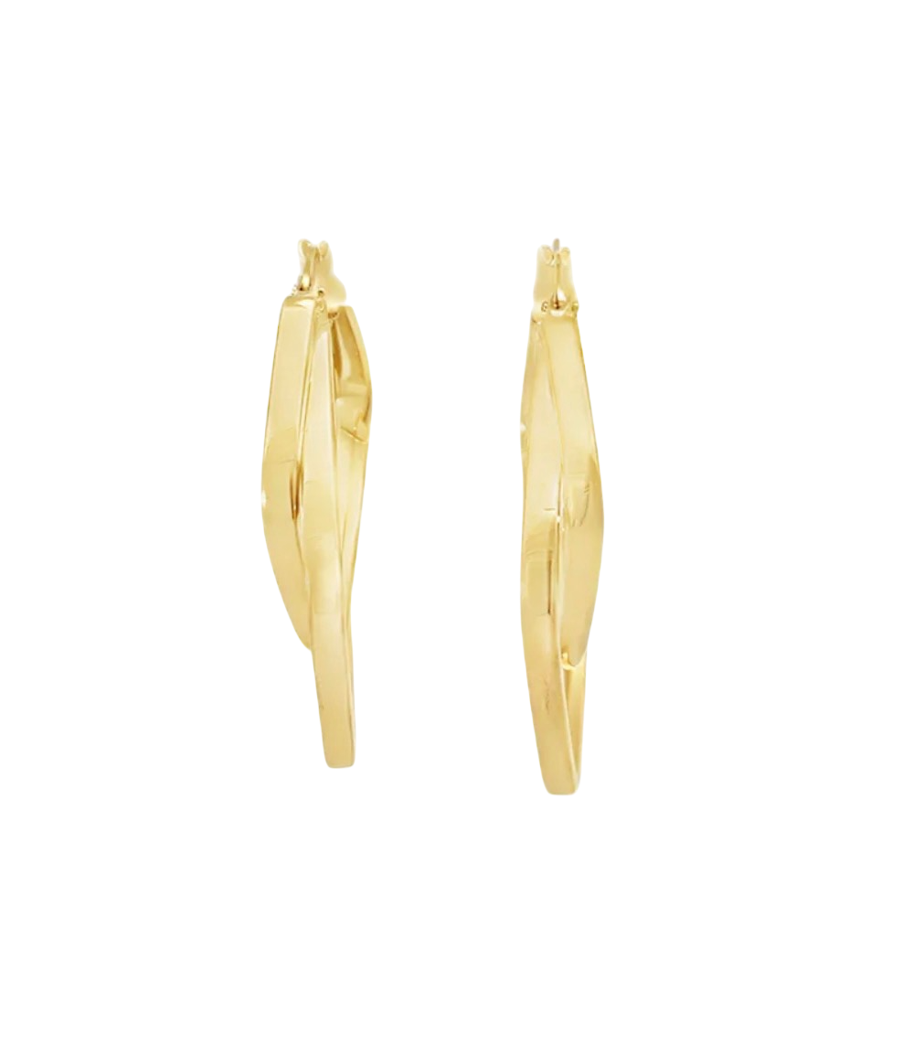 10KT YELLOW GOLD MEDIUM HOOP EARRINGS