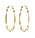 10KT YELLOW GOLD MEDIUM ROUND POLISHED VERTICAL HOOP EARRINGS