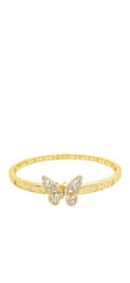 14kt Yellow Gold Butterfly Bangle